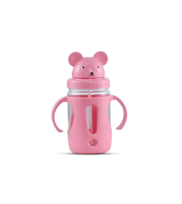Mickey Water Bottle 400 ML Trans & Light Pink