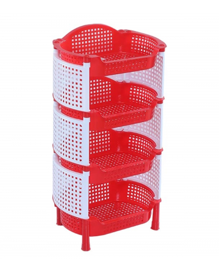 RFL 4 Step Style Big Fence Rack - White & Red