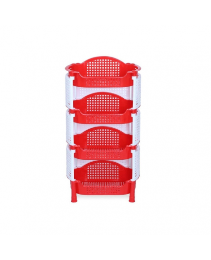 RFL 4 Step Style Small Fence Rack - White & Red
