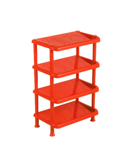 TEL 4 Step Premium Shoe Rack - Red