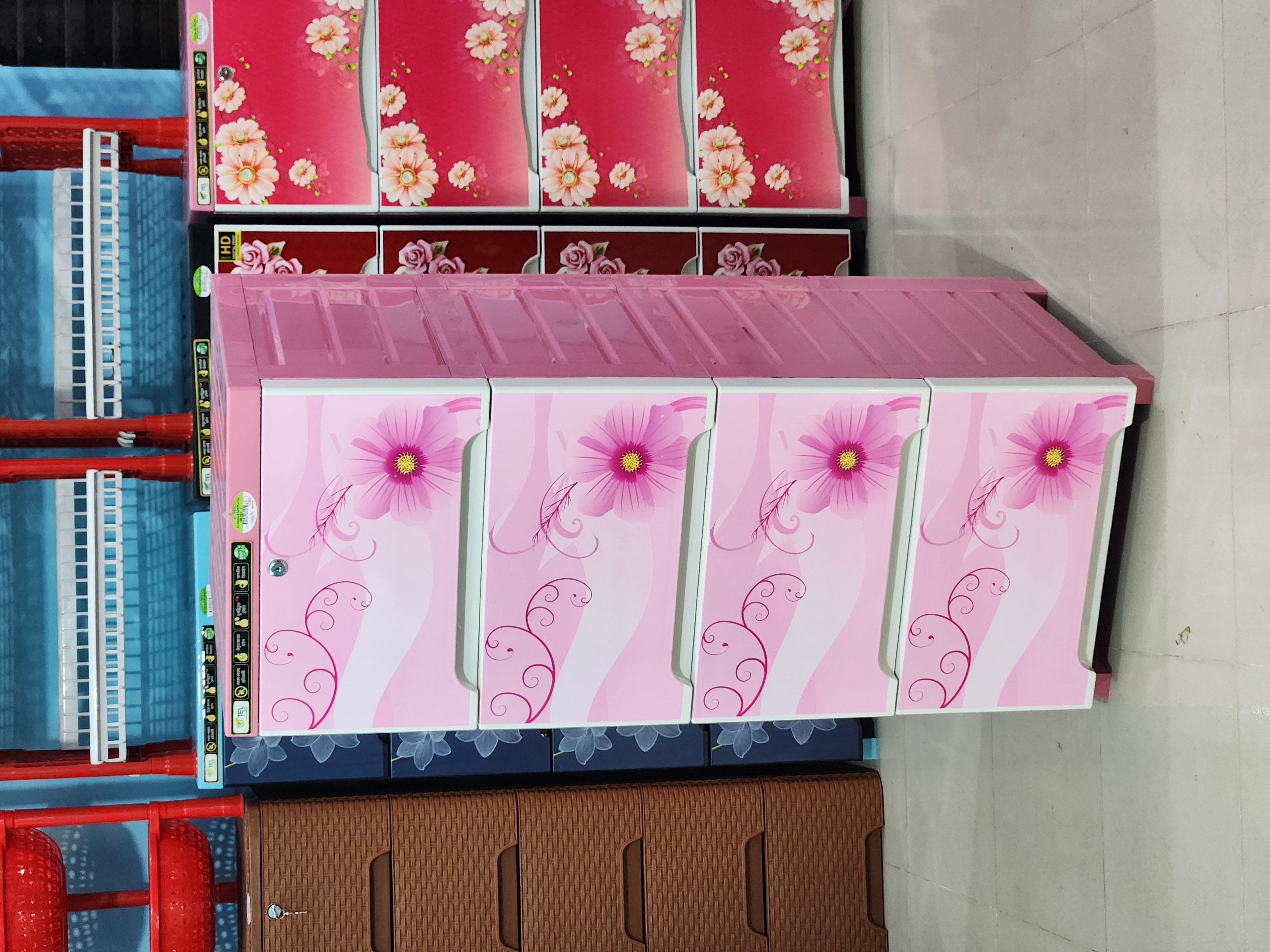 Tel Supreme Single Wardrobe 4 Drawer Pink