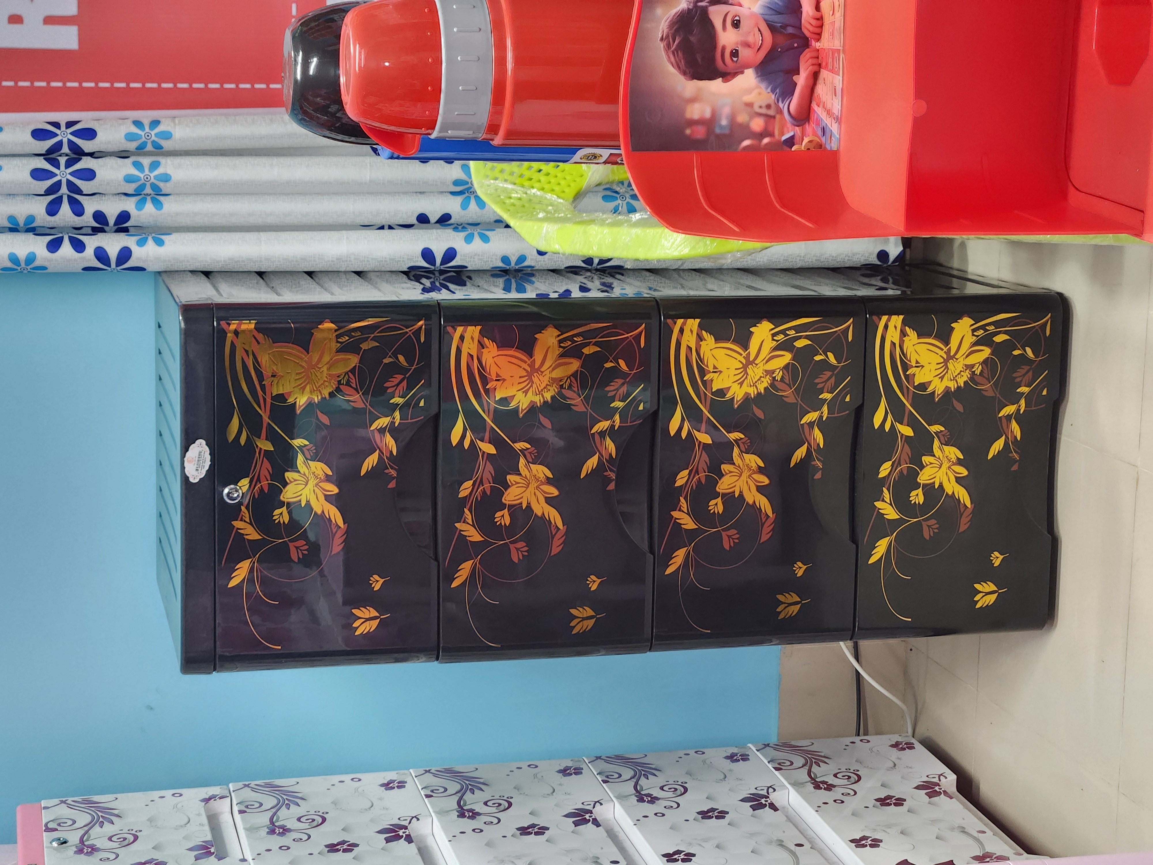 Single Wardrobe 4D KD Elegant Gold
